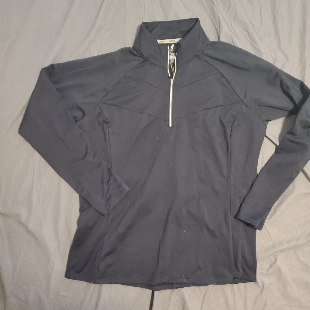 RBX Men Activewear Track Jacket Blue Polyester 1/4